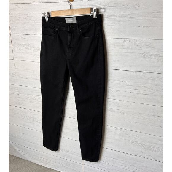 Everlane Jeans Womens Size 27 Black Ankle Denim Tapered Everyday Simple - Picture 4 of 16